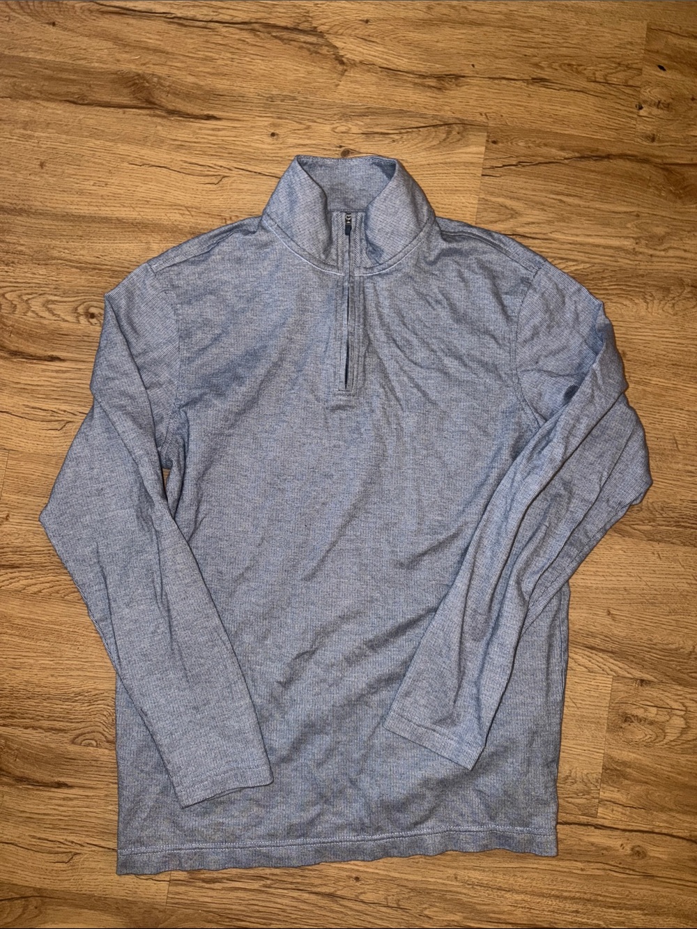Daniel Cremieux Light Heather Blue Zip-Neck Sweater